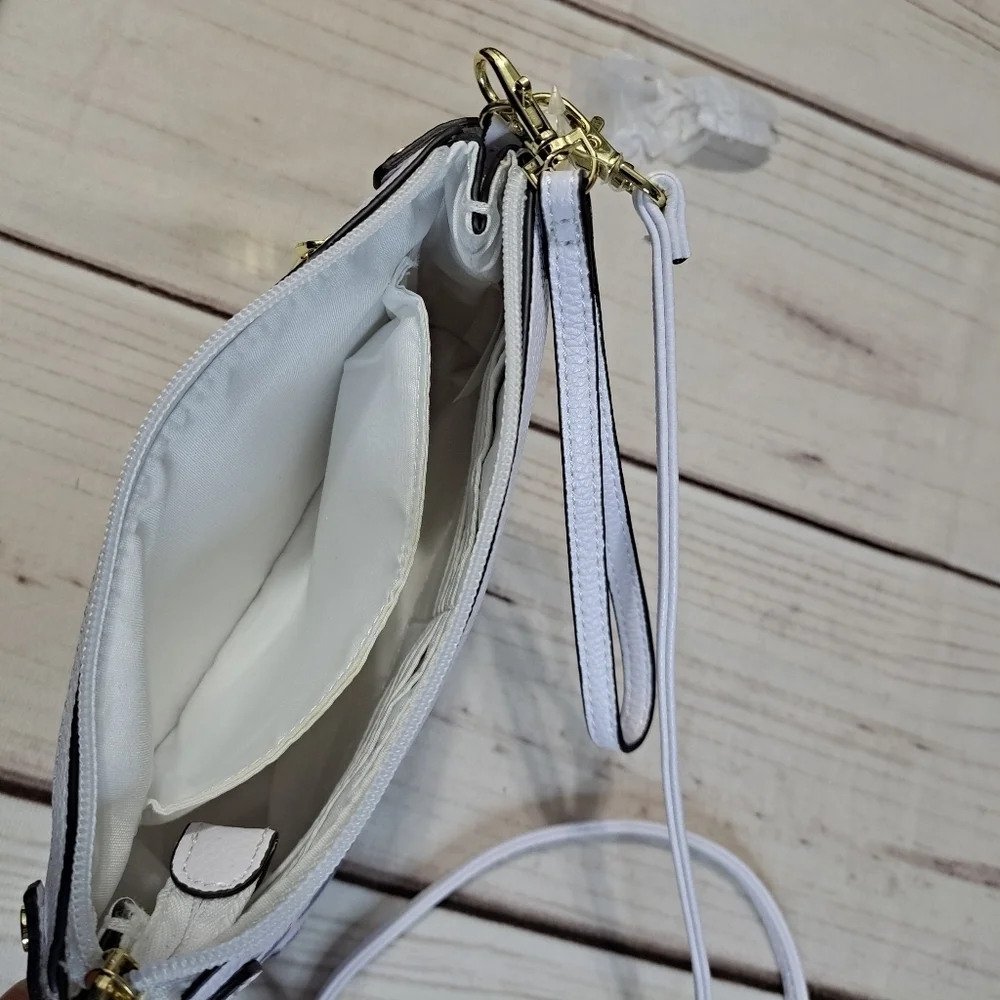 Liz Claiborne White Blue Floral Crossbody